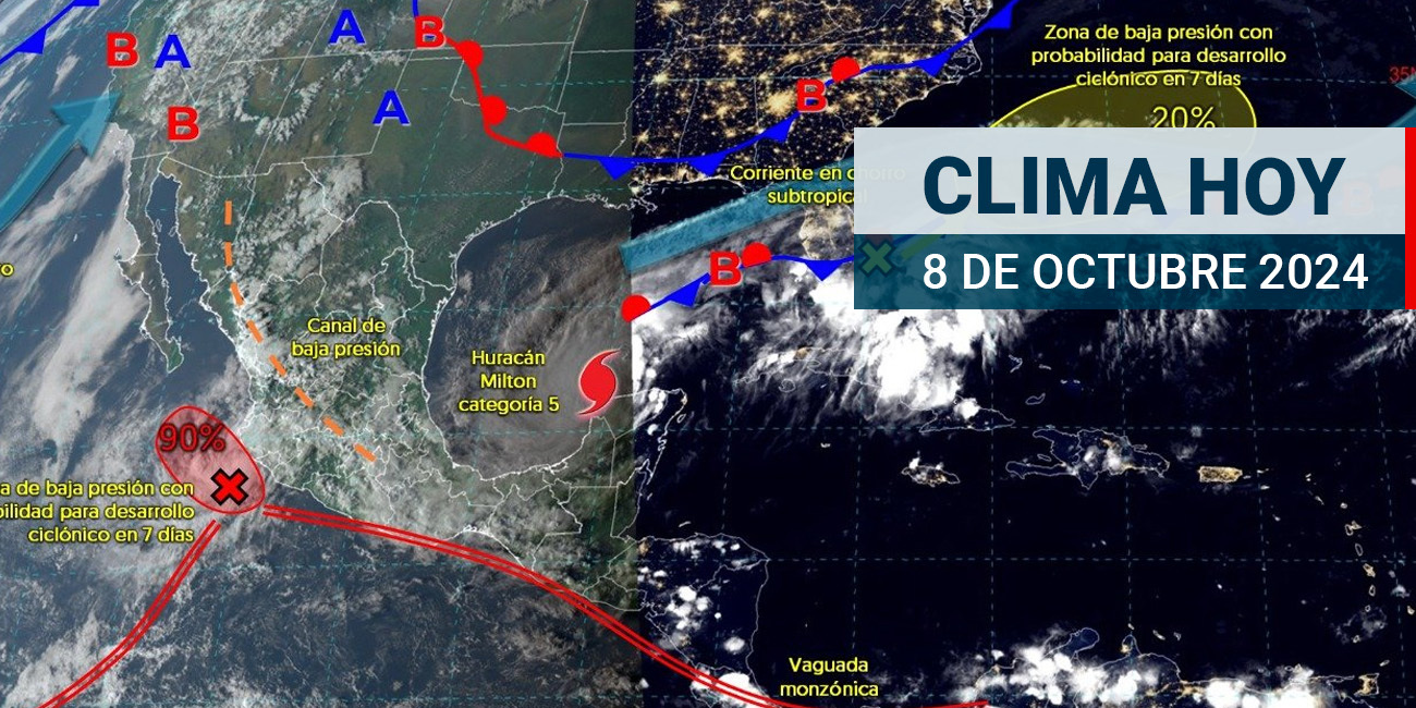 Pronóstico del tiempo para Tamaulipas 8 Octubre 2024