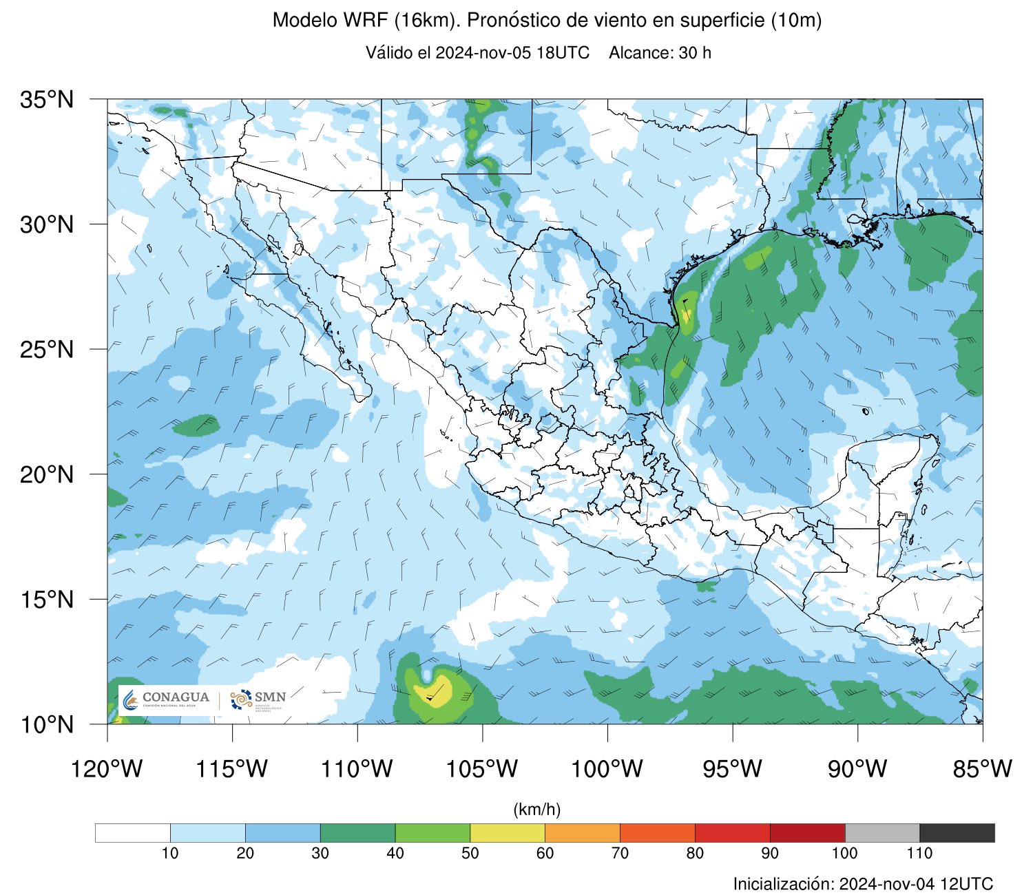 Pronóstico del tiempo para Tamaulipas 5 Noviembre 2024