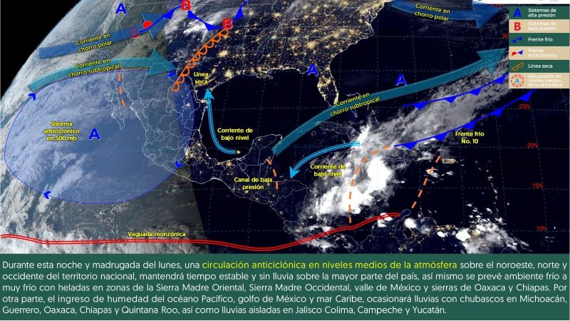 Pronóstico del tiempo para Tamaulipas 25 Noviembre 2024