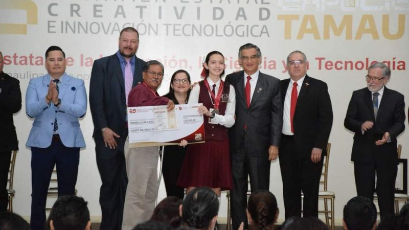 Américo Villarreal entrega premios de innovación en ExpoCiencias Tamaulipas