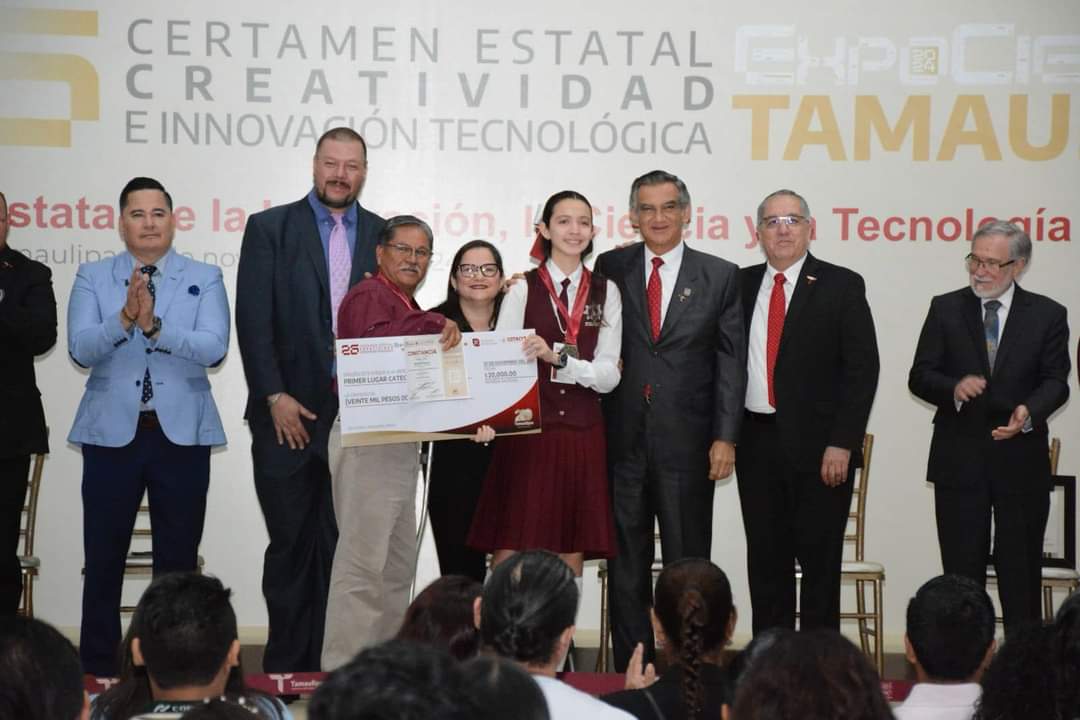 Américo Villarreal entrega premios de innovación en ExpoCiencias Tamaulipas