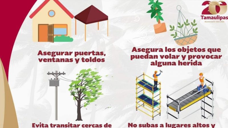 Emitido aviso por “Surada” con fuertes vientos en Tamaulipas