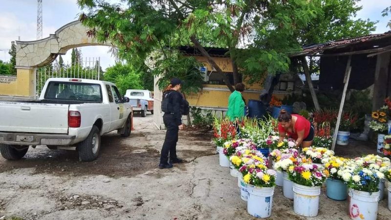 Refuerzan Seguridad en Panteones de Ciudad Madero por Día de Muertos