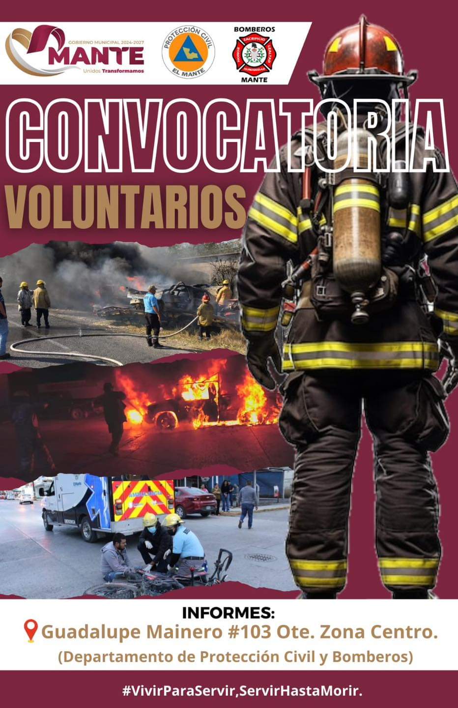Abren Convocatoria para el Voluntariado de Protección Civil y Bomberos en El Mante