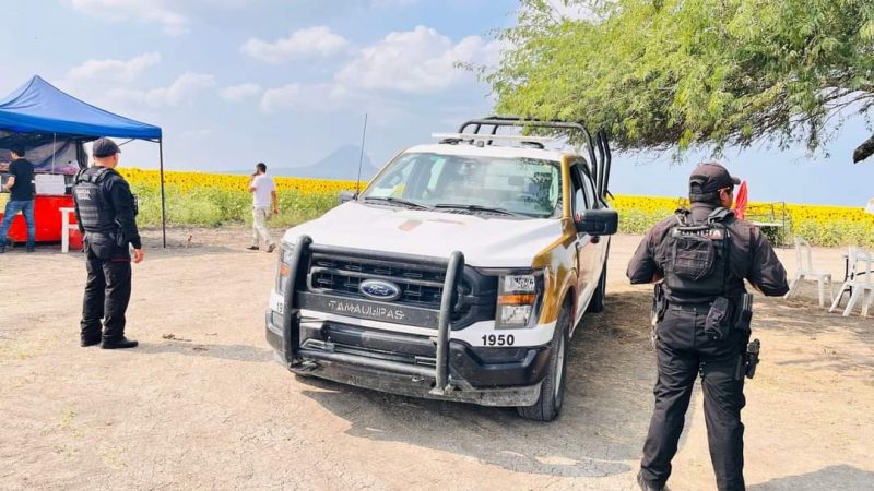 Guardia Estatal refuerza seguridad en el Campo de Girasoles en González