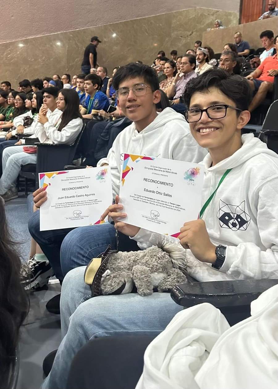 Tamaulipas Gana 2 Medallas de Bronce en Olimpiada Nacional de Matemáticas