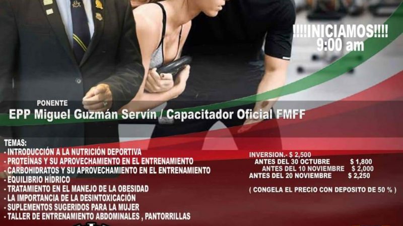 Invitan al Seminario de Capacitación para Entrenadores de Fisicoconstructivismo y Fitness en Matamoros