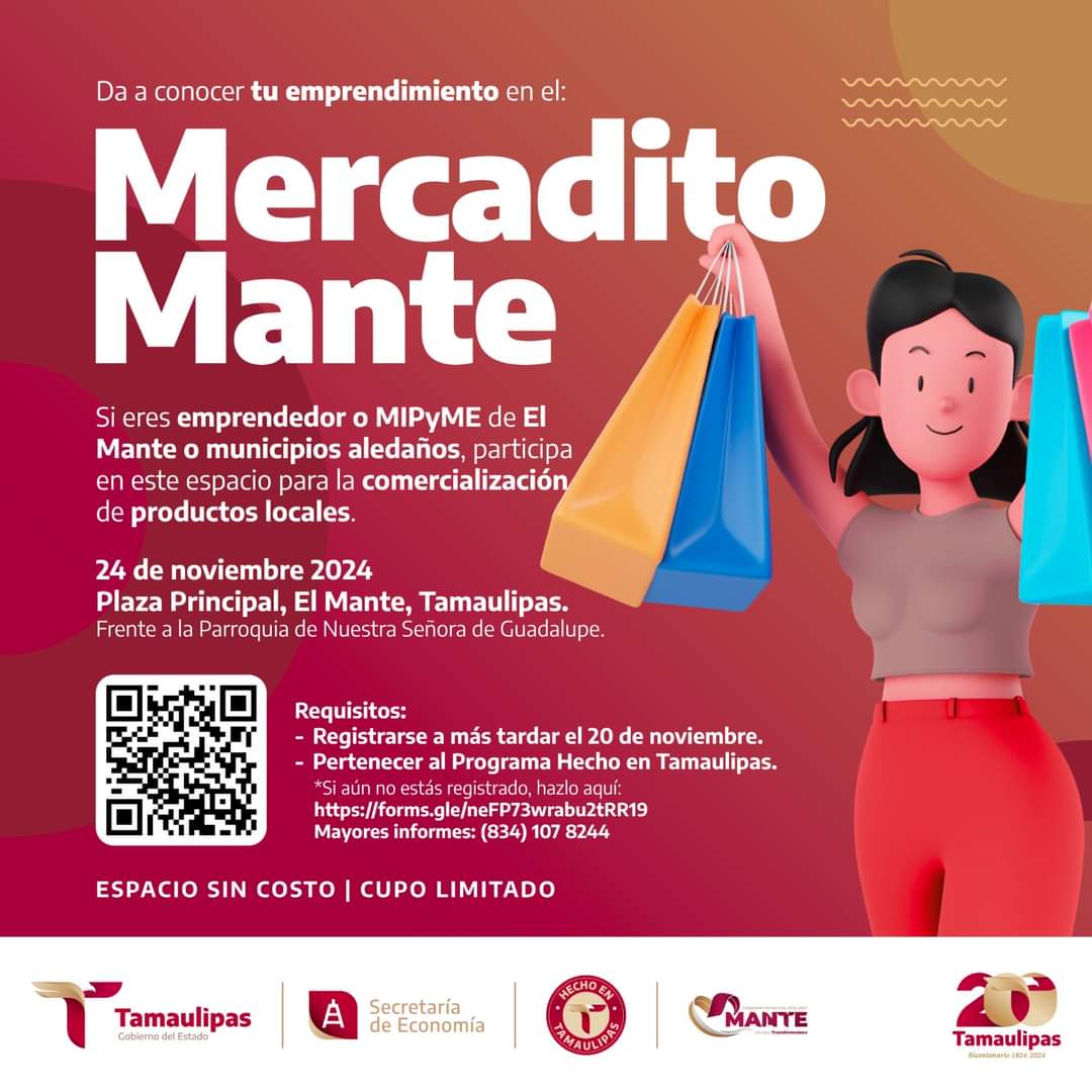Invitan a Productores Locales a Participar en el «Mercadito Mante»