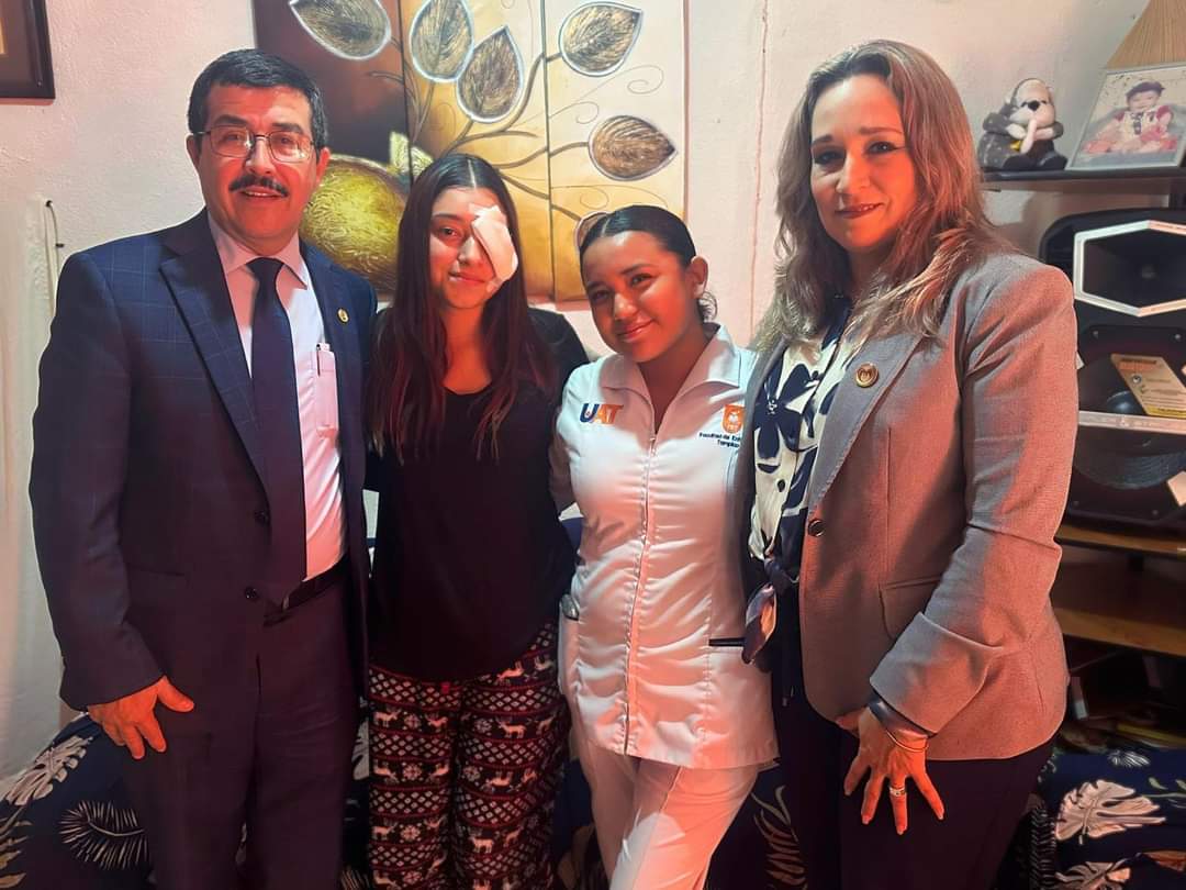 El Rector de la UAT Expresa Respaldo a Melanie Estudiante en Proceso de Recuperación