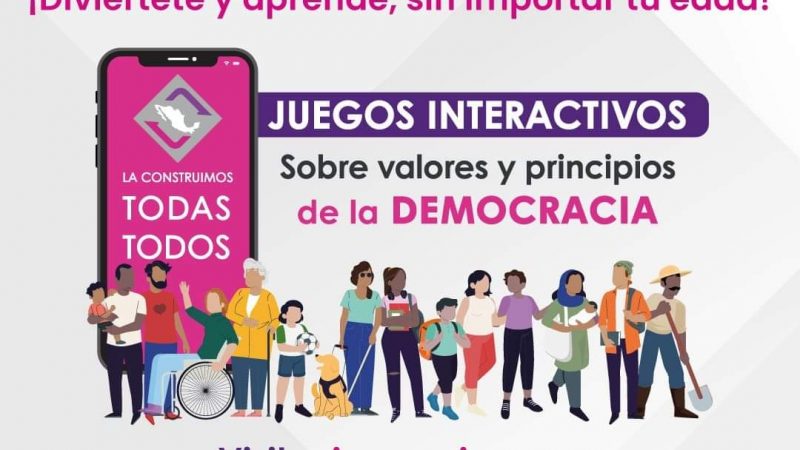INE promueve valores democráticos con juegos interactivos