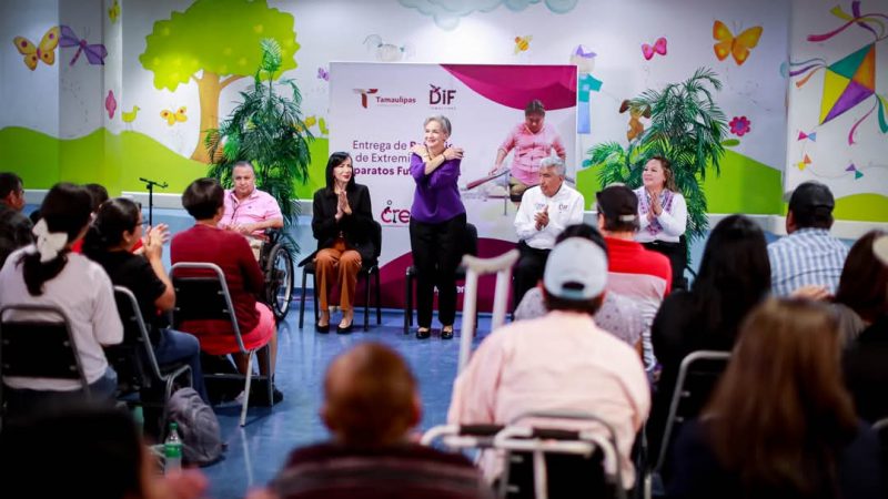 María de Villarreal impulsa la rehabilitación integral con entrega de prótesis y equipamiento médico en Tamaulipas