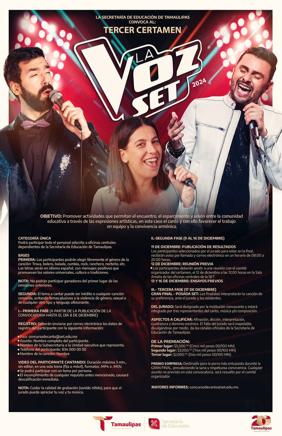 Abren convocatoria para el tercer certamen de canto «La Voz SET»