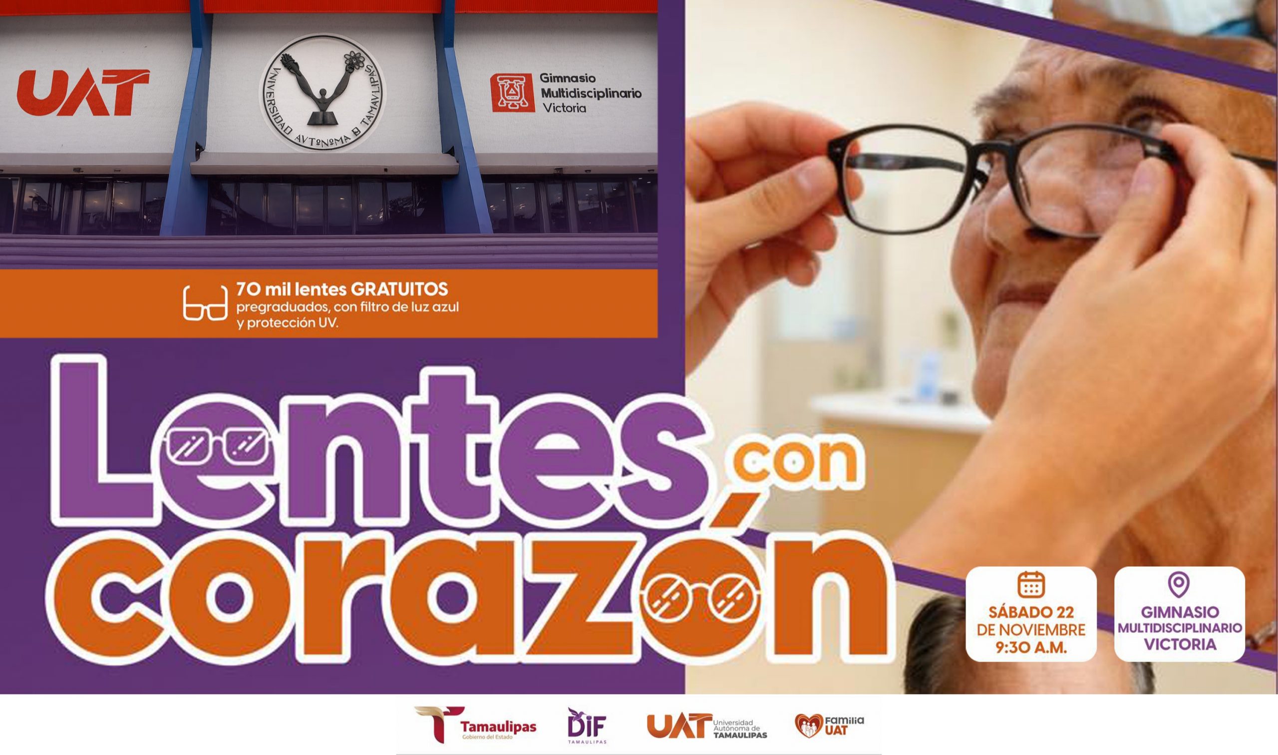 Anuncia la UAT jornada de entrega gratuita de 70 mil lentes