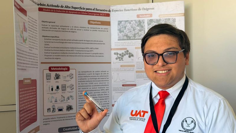 Estudiante de la UAT pone en alto a Tamaulipas en la FEMECI 2026